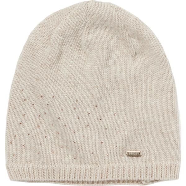 Beanie da donna in bianco avorio con strass Freddy