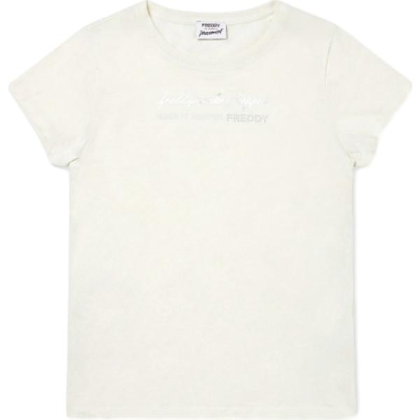t-shirt Freddy bianco con stampe
