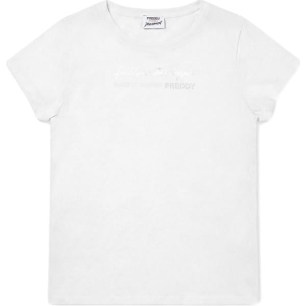 t-shirt Freddy bianco con stampe