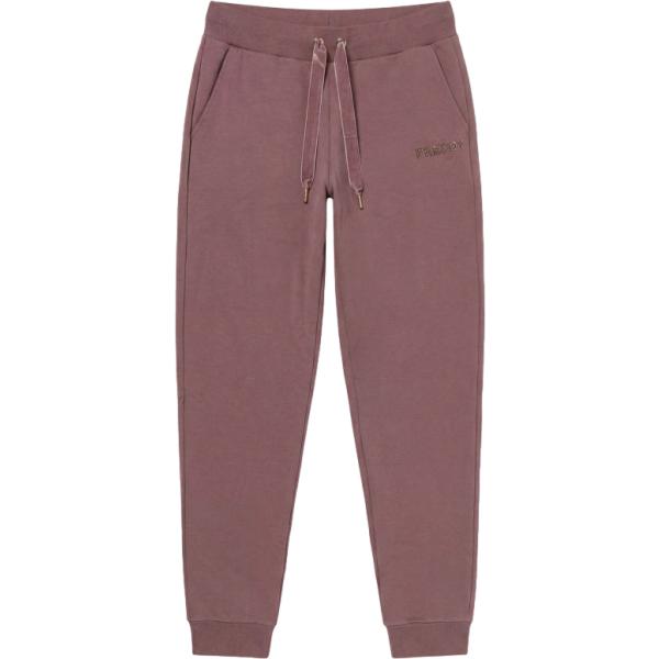 Pantaloni da donna in rosa scuro con borchie con coulisse in plush Freddy