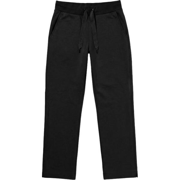 Pantaloni da donna in nero pece con borchie con coulisse in plush Freddy