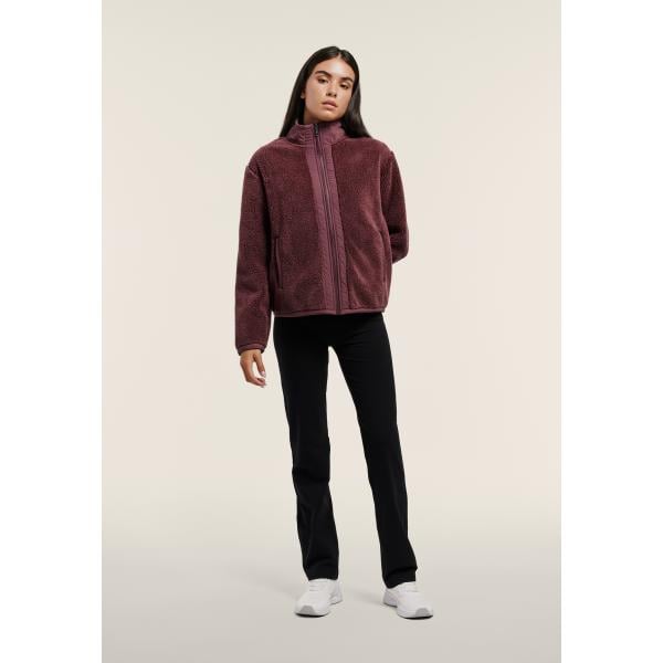 Giacca sportiva da donna con strass collo alto con zip in pile Freddy