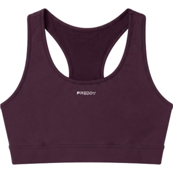 Top sportivo da donna in arancione chiaro con spalline Freddy Freddy