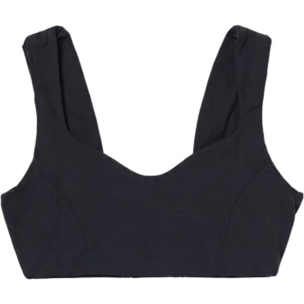 Top sportivo da donna in nero pece effetto laminato con scollo Freddy