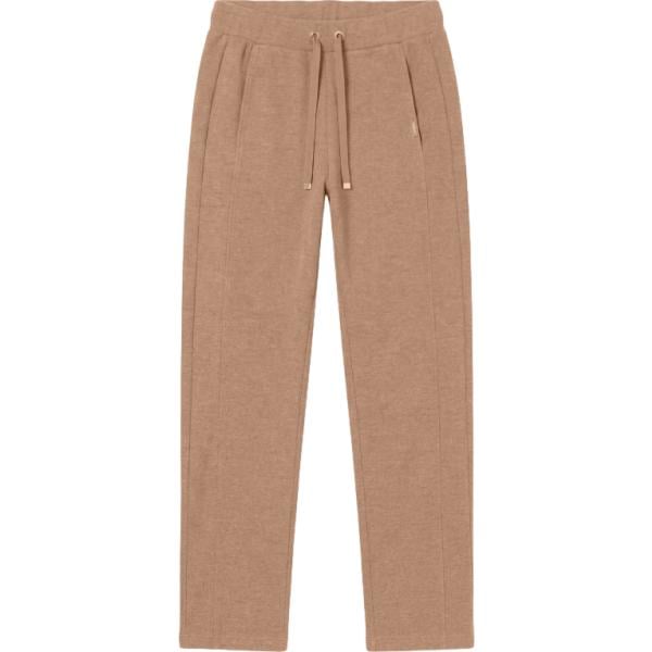 Pantaloni da donna in marrone chiaro lungo con coulisse in oro Freddy Freddy