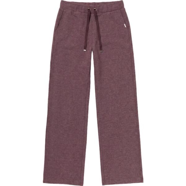 Pantaloni da donna in marrone scuro con coulisse in plush Freddy