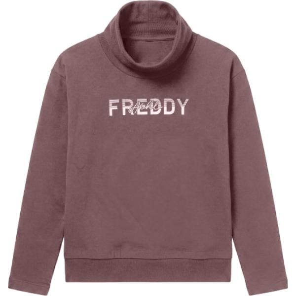 felpe Freddy marrone con stampe