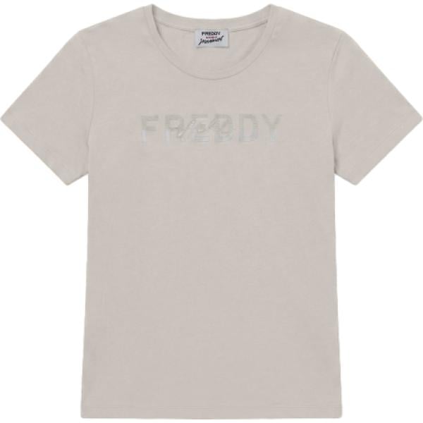 t-shirt Freddy bianco a righe