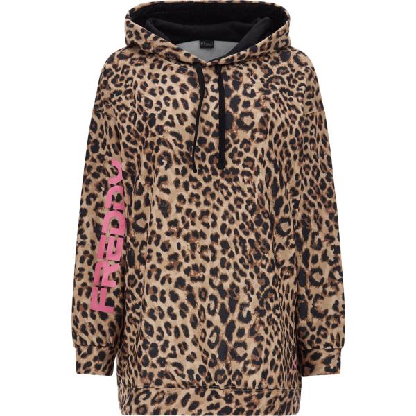felpe con cappuccio Freddy nero animalier