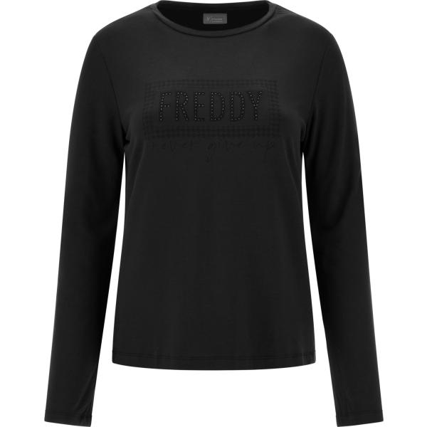 t-shirt Freddy nero pied de poule