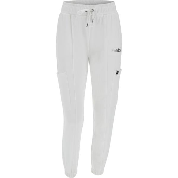 pantaloni cargo Freddy bianco con stampe