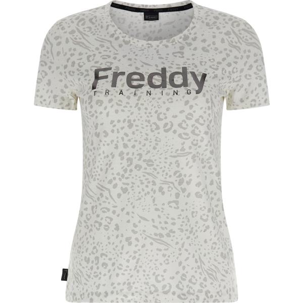 t-shirt Freddy bianco animalier