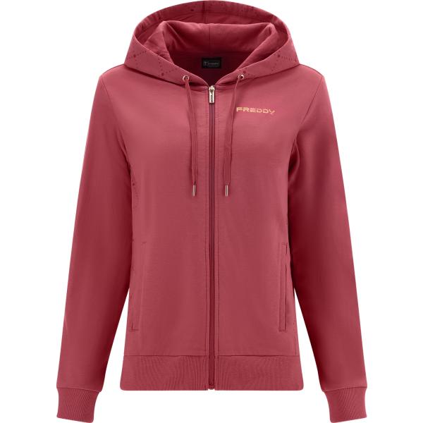 felpe con cappuccio Freddy rosa geometrica