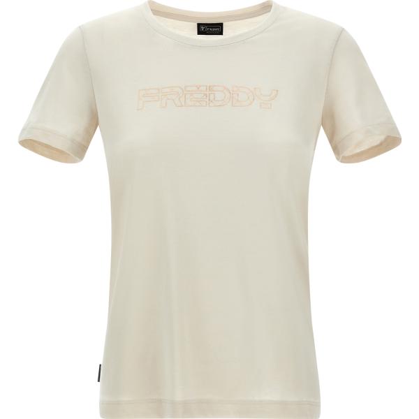 t-shirt Freddy bianco geometrica