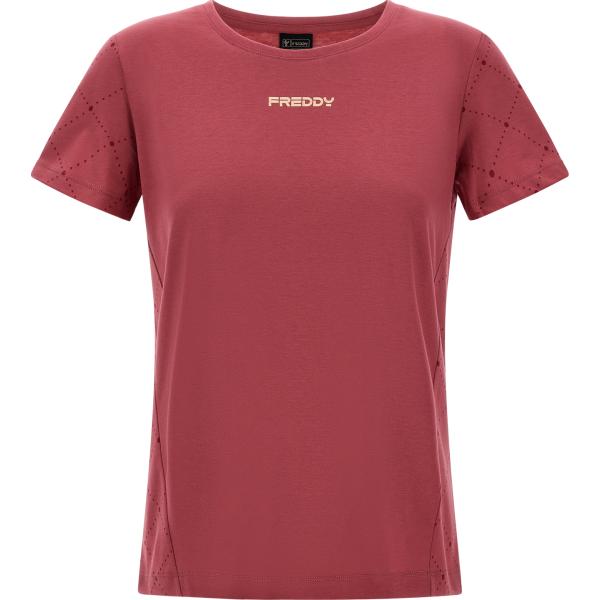 t-shirt Freddy marrone geometrica