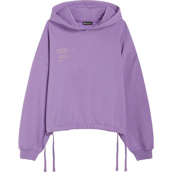 felpe con cappuccio Freddy viola con stampe