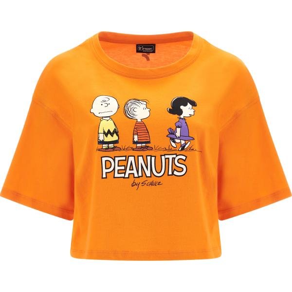 t-shirt Freddy arancione con stampe