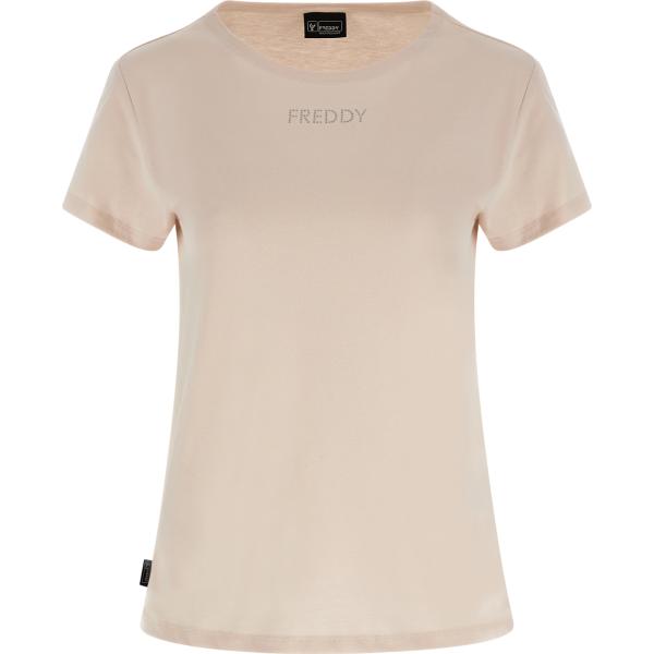 t-shirt Freddy grigio a pois