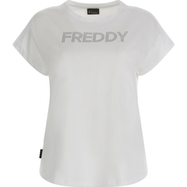 t-shirt Freddy bianco con stampe