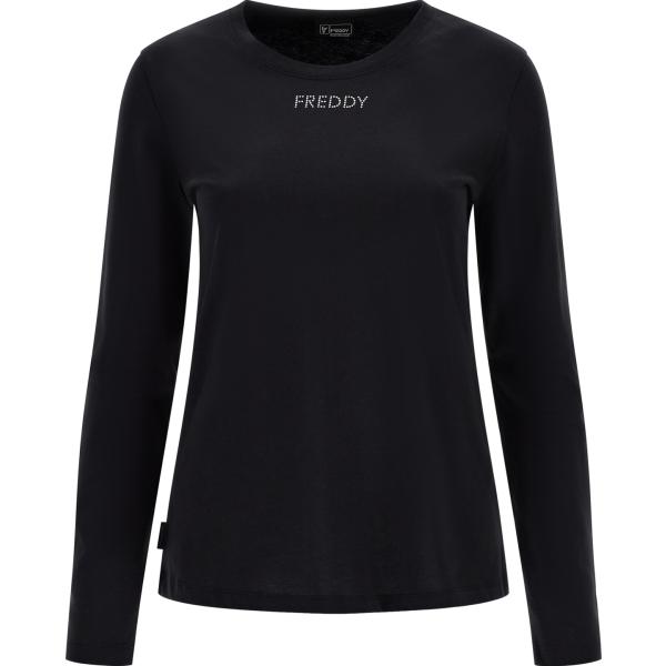 t-shirt Freddy nero a pois