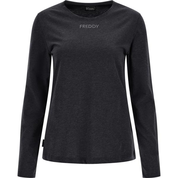 t-shirt Freddy nero a pois