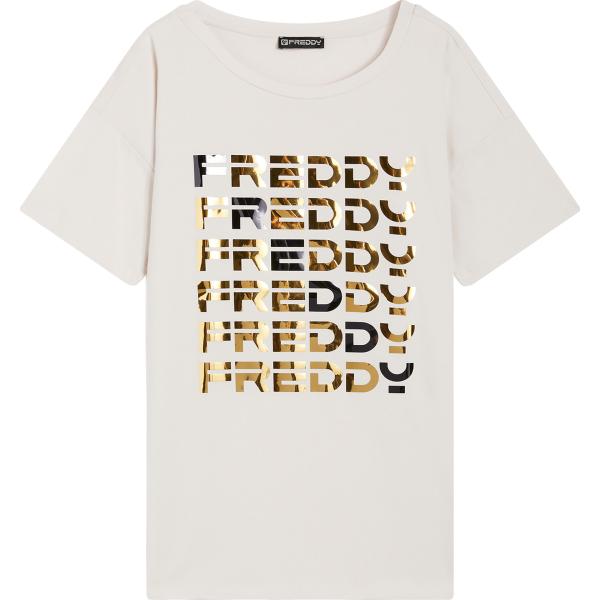 t-shirt Freddy grigio con stampe