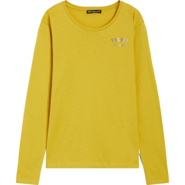 t-shirt Freddy giallo con stampe