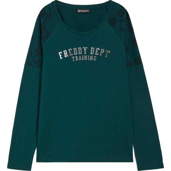t-shirt Freddy verde con stampe