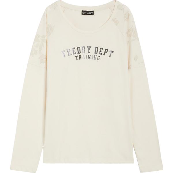 t-shirt Freddy bianco con stampe