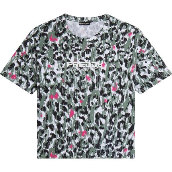 t-shirt Freddy grigio animalier