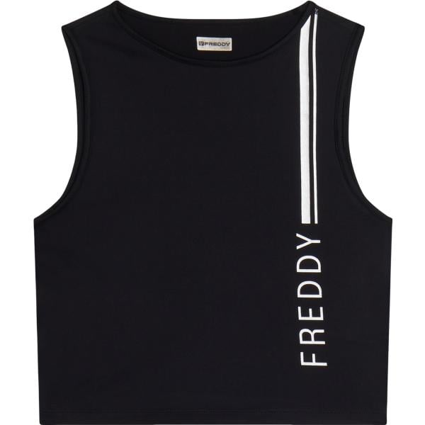 top sportivi Freddy nero con stampe