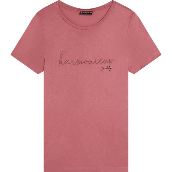 t-shirt Freddy rosa con stampe