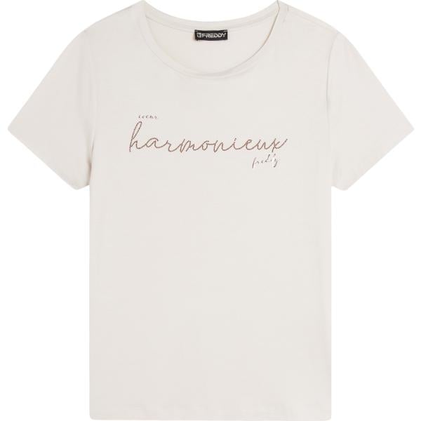 t-shirt Freddy bianco con stampe