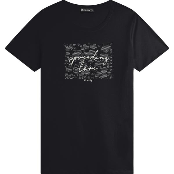 t-shirt Freddy nero con stampe