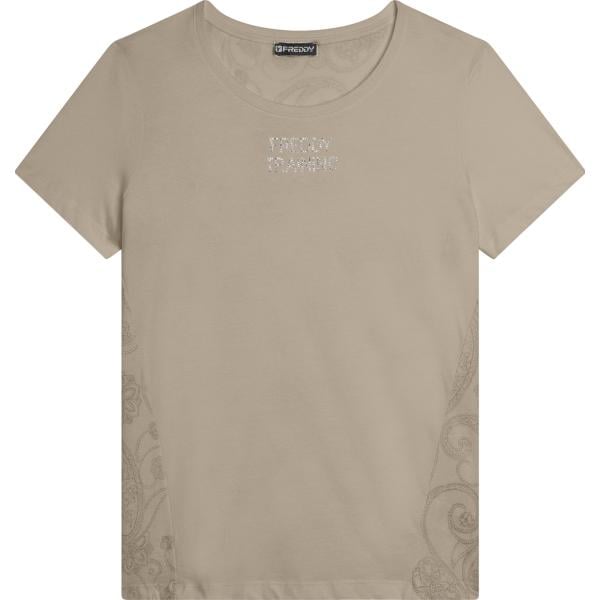 t-shirt Freddy marrone paisley