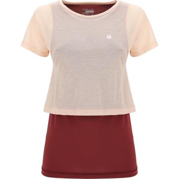 T-shirt sportiva da donna in viola chiaro con spalline made in italy a maniche corte Freddy