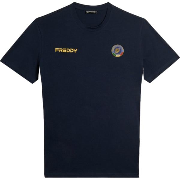 t-shirt sportive Freddy blu con stampe