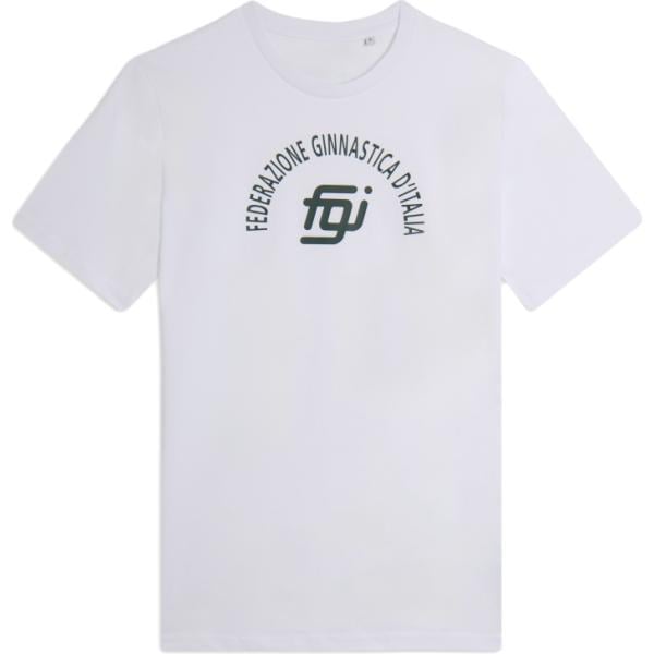 T-shirt sportiva da donna in bianco avorio con stampe con scollo a maniche corte Freddy