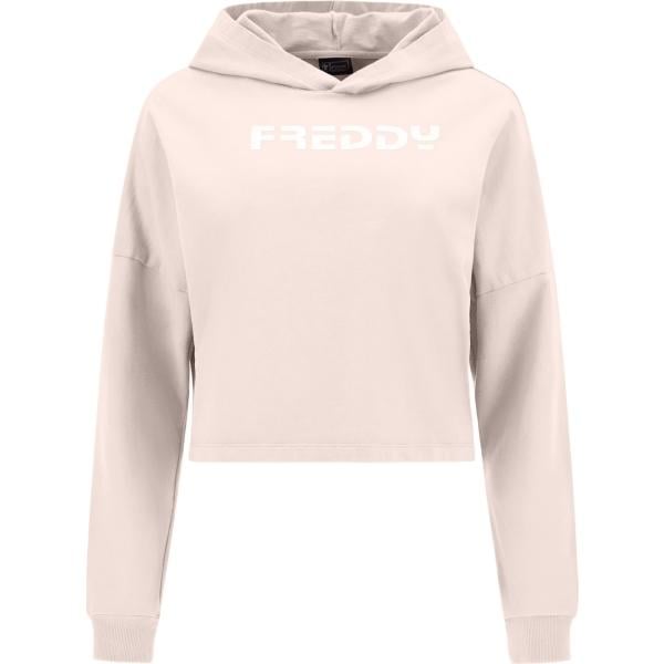 felpe con cappuccio Freddy rosa con stampe