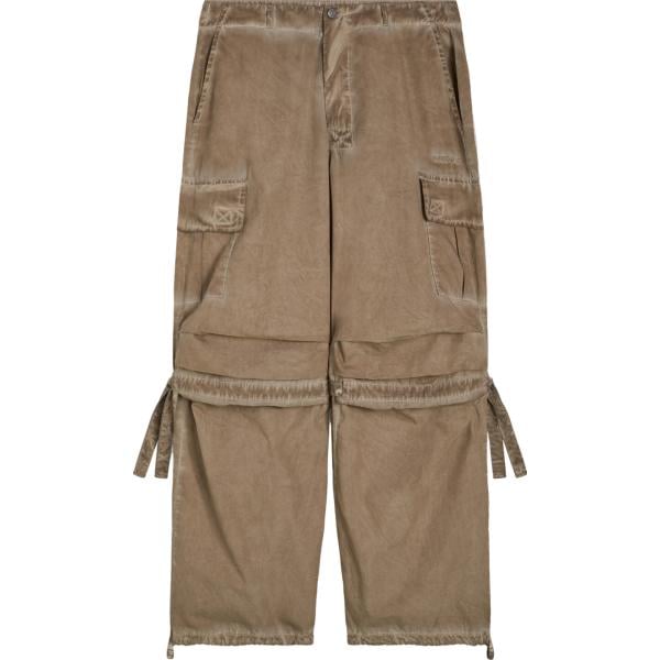 Pantaloni cargo da donna in marrone scuro con zip Freddy