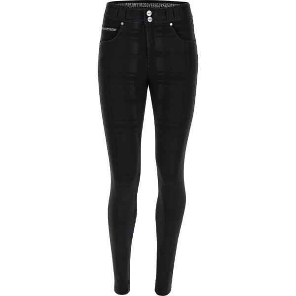 pantaloni skinny Freddy nero a quadri