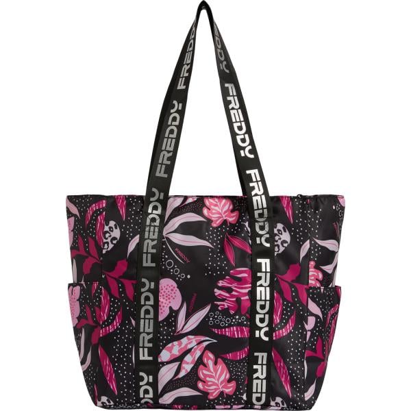 shopping bag Freddy nero con stampe