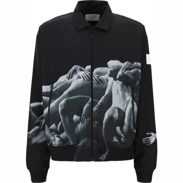 bomber Freddy nero con stampe