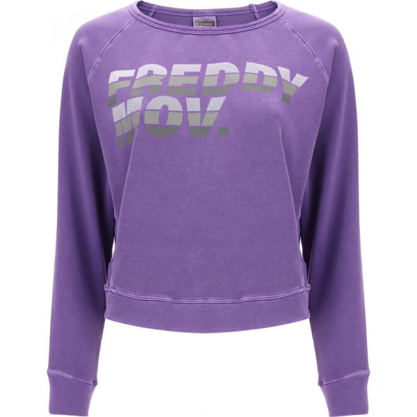 felpe Freddy viola con stampe