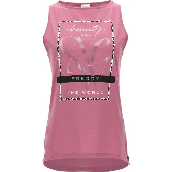 canottiere Freddy rosa con stampe