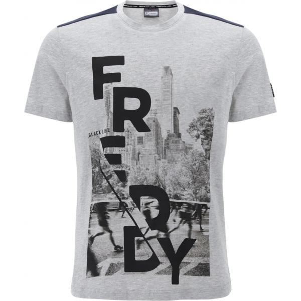 t-shirt Freddy grigio con stampe