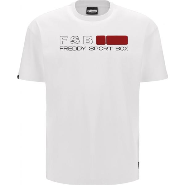 t-shirt Freddy bianco con stampe
