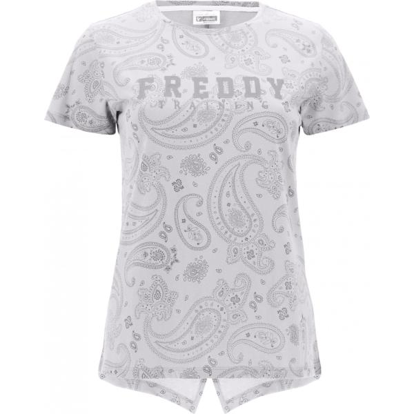 t-shirt Freddy bianco paisley