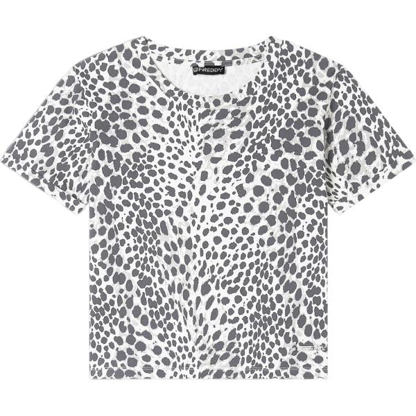 t-shirt Freddy nero animalier