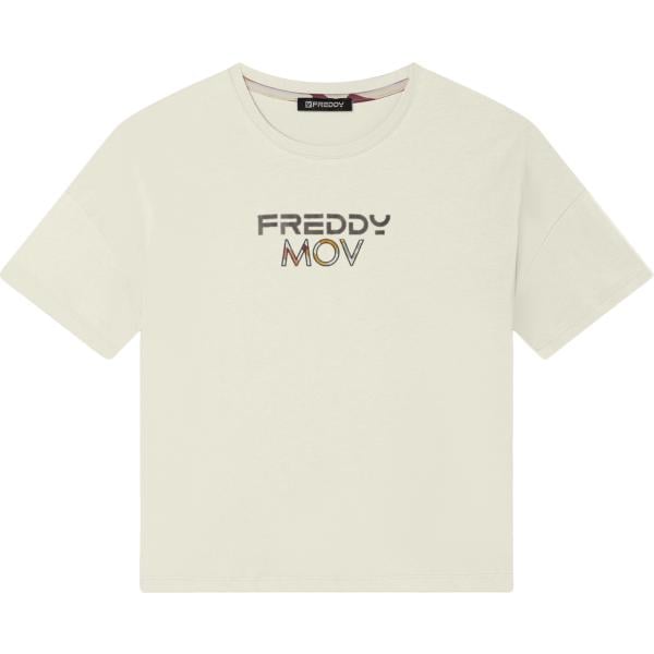 t-shirt Freddy bianco con stampe